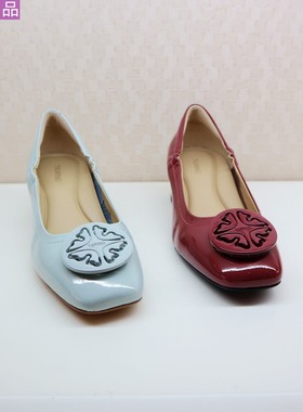 蹀愫2025春季新款浅口羊皮舒适平底单鞋女鞋TA65111-14