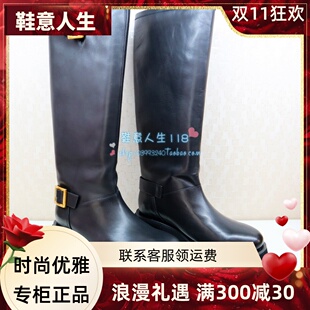 zsazsazsu莎莎苏2023秋冬西粗跟部靴高筒长靴女骑士靴ZA43703-42