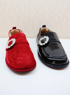 Tigrisso蹀愫2025秋蝶愫豆豆鞋超轻乐福鞋羊绒深口单鞋TA65503-50