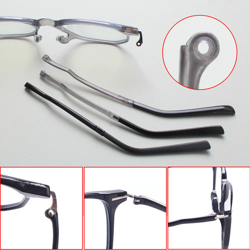 TR90眼镜腿脚双牙凸牙1.2通用1对