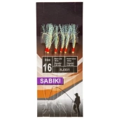 路亚带倒刺6串钩绑钩一串彩虹个钓鱼丝金色绑好成品现货手工