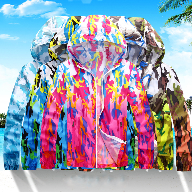 官网正品户外皮肤衣青年男女超轻薄透气外套防风迷彩运动服夹克情