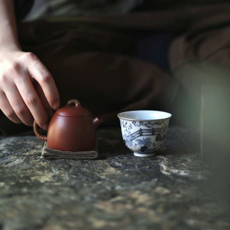 弥云斋已宽堂无忧集青花人物套组茶具便携包一壶一杯手绘套装,餐饮具,旅行茶具,淘宝优惠券,粉丝福利购,淘宝优惠卷