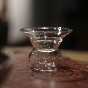 一九茶舍 观山激光雕刻耐热玻璃茶漏茶滤滤茶器功夫茶具配件茶道