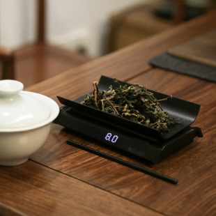 无量多功能电子称茶秤咖啡豆克称称重茶则便携茶匙智能茶室摆件