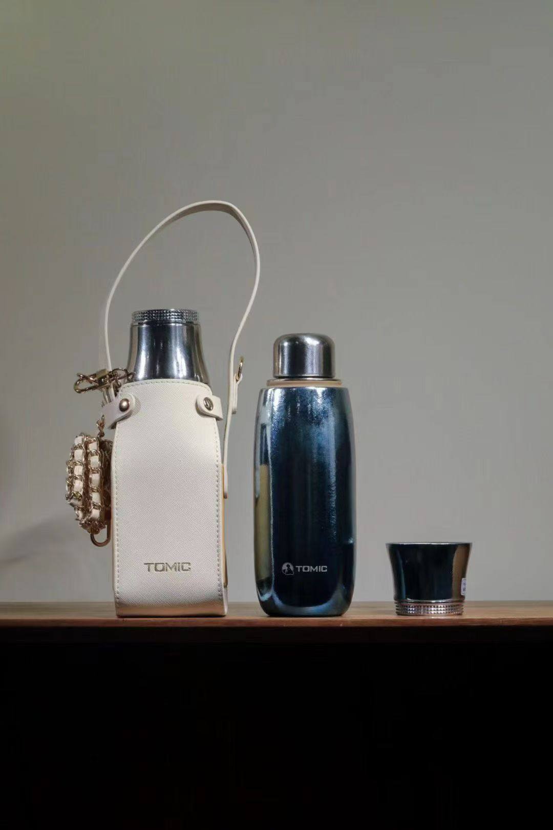 保温杯锤纹焖茶杯陶瓷内胆钛茶隔泡茶杯户外旅行杯420毫升