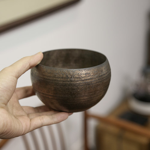 一九茶舍原矿铁釉手工建水金属釉