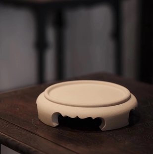 半斋飞青火钵碳炉手工煮茶钵白泥炉垫壶垫