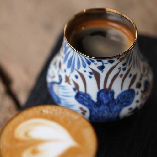 弥云斋莲鸳鸯纹品鉴杯品茗杯