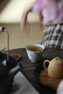 景德镇弥云斋淇澳清风墨彩石竹吾杯纯手工手绘茶杯主人杯限量款