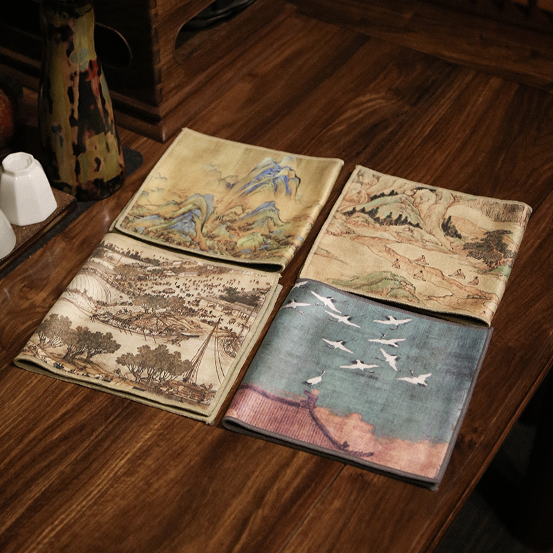 高档茶布茶桌垫子茶具配件养壶巾