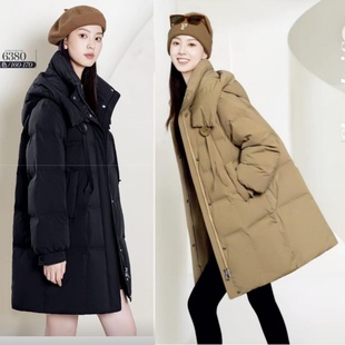羽绒服九成品倪6380半成品衣皮定制翻新加厚加工 中长款 2025款 女式