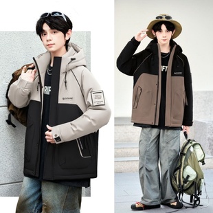 2025新款男童装羽绒服九成品K022大童半成品衣皮翻新加厚定制加工