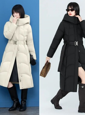 2025款女式中长款羽绒服九成品倪X909半成品衣皮定制翻新加厚加工