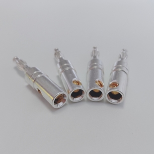 高非GAOFEI 纯铜镀银 香蕉头喇叭接线头音箱输入端子音响接线插头