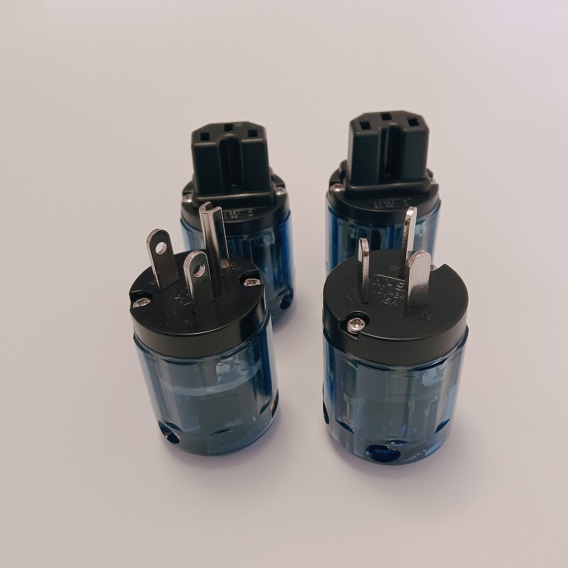 欧亚德美标国标电源线插头插尾尾插发烧纯镀铑纯厚铜片音箱037头