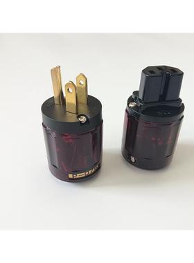 新品 日本欧亚德Oyaide 079镀金铜美标电源插头发烧电源线尾