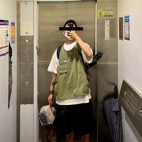 BEAMSSSZ日系复古工装马甲潮男