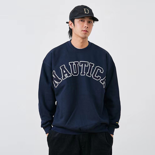 boy帽衫 日系NAUTICA JAPAN长谷川宽松重磅480克圆领连帽卫衣City