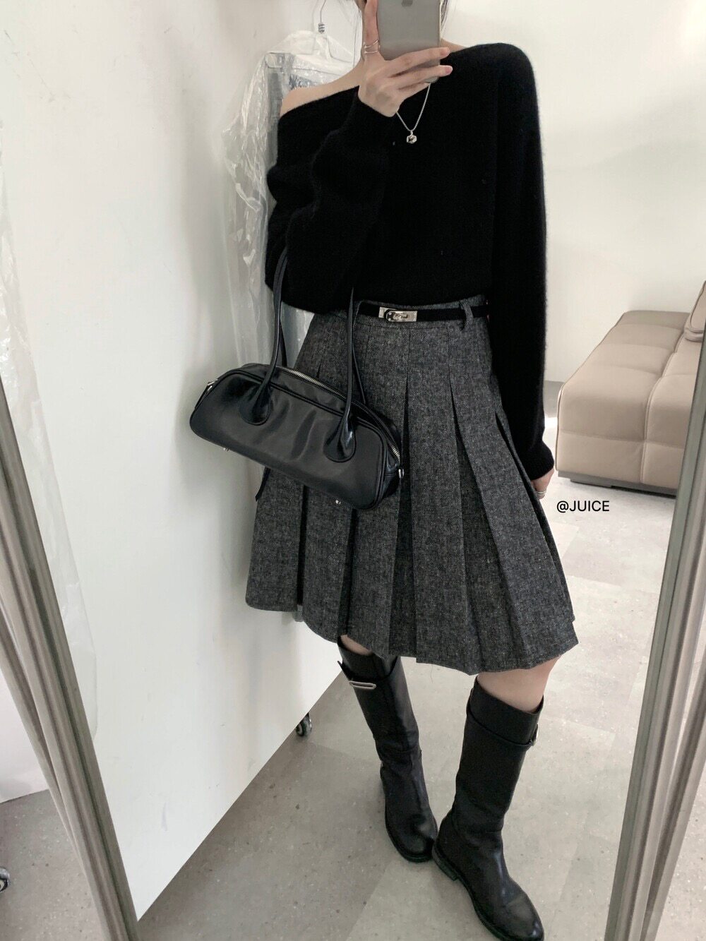 JUICE250515高腰显瘦百褶半身裙女秋冬学院防走光A字裙休闲短裙子,女装/女士精品,半身裙,淘宝优惠券,粉丝福利购,淘宝优惠卷