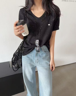 T恤女 beyourself68881韩系简约圆领短袖 夏宽松显瘦百搭上衣ins潮