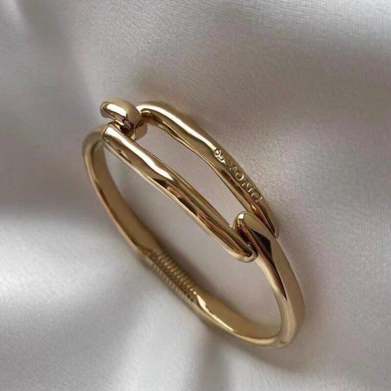 SPANISH UNODE50 VALENTINES DAY CARD CLASP BRACELET MALE AND FEMALE COUPLE SILVER-PLATED HAND ORNAMENTS EUROPEAN AND AMERICAN NICHE GIRLFRIENDS THE SAME STYLE