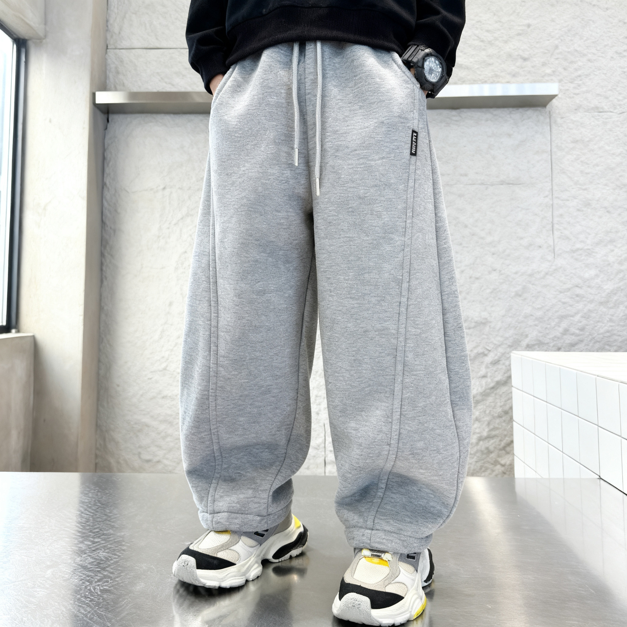 儿童秋季棉质卫裤韩版弯刀裤洋气男女童休闲长裤中大童,童装/婴儿装/亲子装,裤子,淘宝优惠券,粉丝福利购,淘宝优惠卷