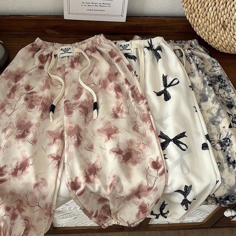 儿童灯笼裤民族风夏季薄款裤子中大童男女防蚊裤中国风个性花