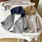 韩版 2026新款 带帽中小童男孩开春休闲连帽 男童外套春秋款 儿童春装