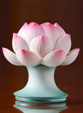 梵趣LED灯长明灯插电陶瓷灯佛灯家用佛前供佛观音莲花灯佛供灯