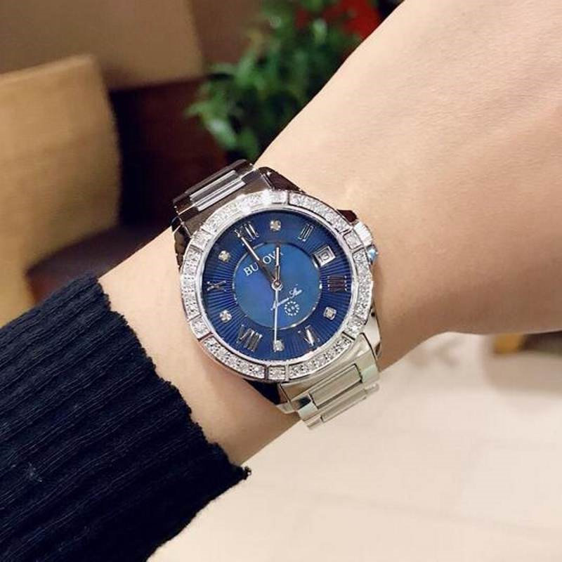 代购正品宝路华BULOVA Marine Star海洋之心珍珠贝母蓝宝石女手表