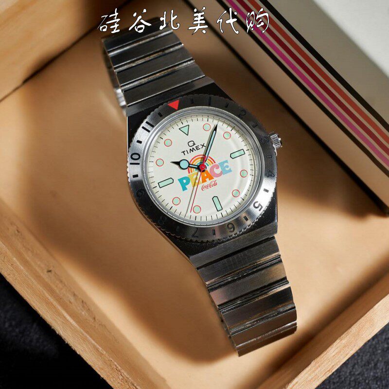 代购天美时Timex X可口可乐联名Coca Cola钢带复古石英男女款手表