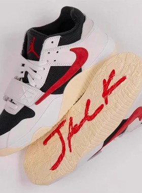 代购Travis Scott x Jordan Jumpman Jack TR 红色倒勾复古篮球鞋