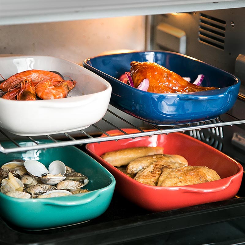Baked rice plate with cheese domestic ceramic baking plate