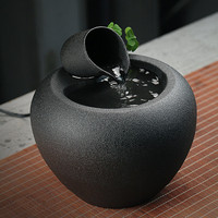 陶瓷流水器摆件桌面招财创意喷泉