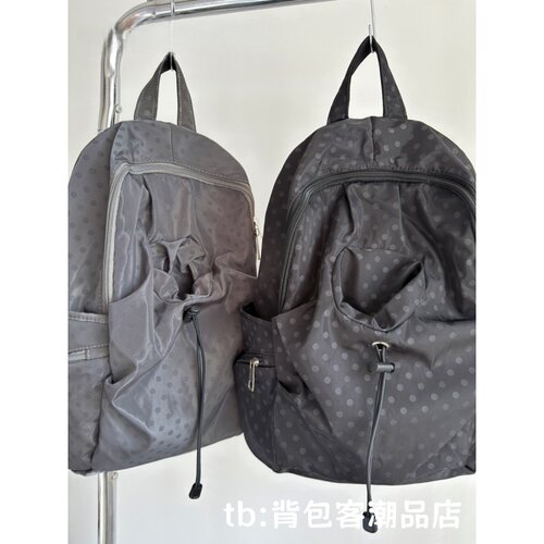 韩系小众波点轻便学生双肩包