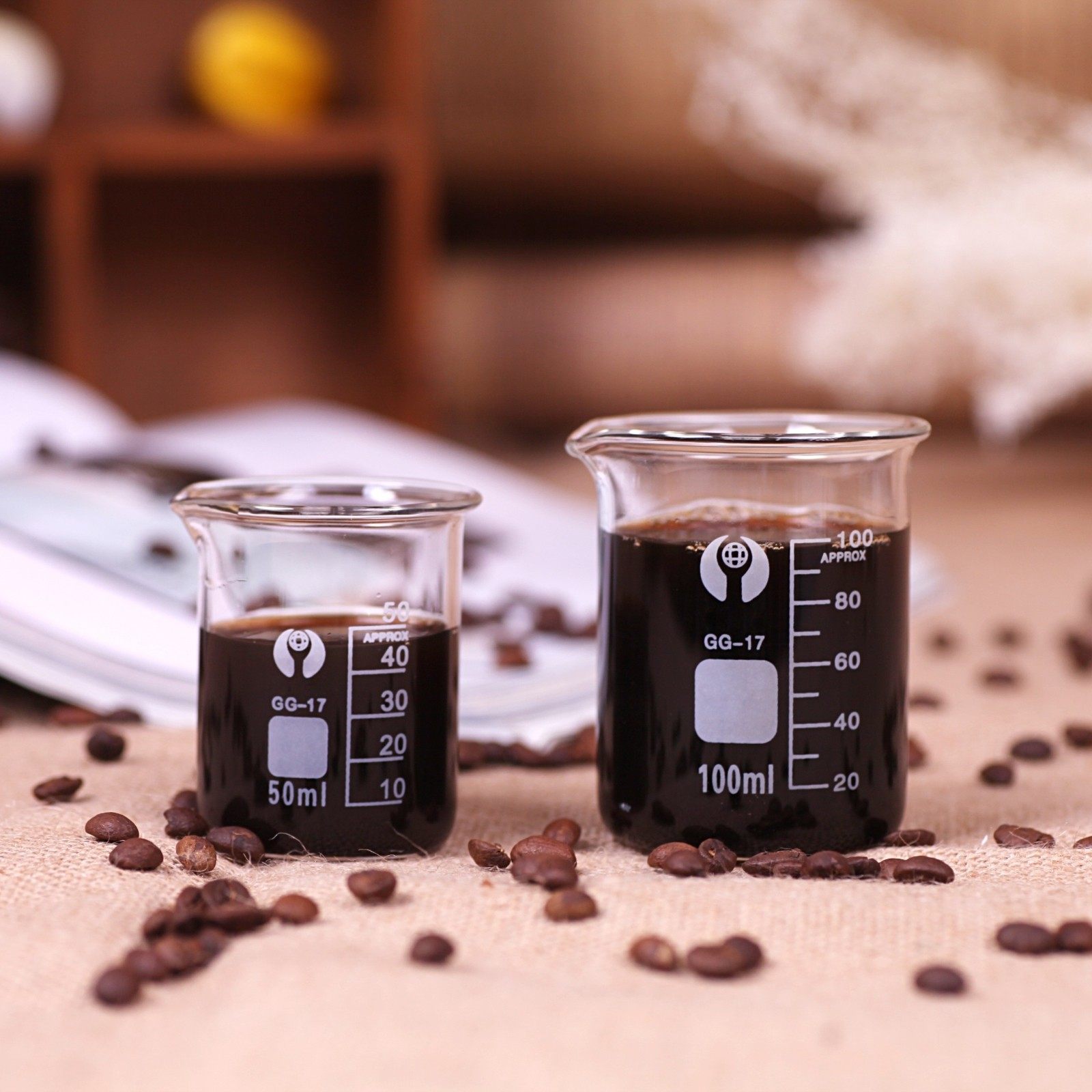 半自动咖啡机意式浓缩计量杯刻度盎司杯浓缩杯耐高温50ml 100ml