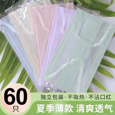 一次性口罩高颜值薄透气单层超薄