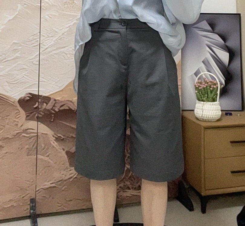 宽松高腰显瘦黑白五分裤夏季女款百搭休闲中裤韩版短裤时尚99003