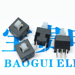 六引脚按钮开关8.5X8.5MM 按键开关8.5 6脚 8.5自锁 环保 双排