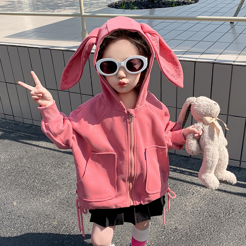 2026新款女童春秋外套洋气女宝宝卡通运动休闲上衣小孩韩版棒球服