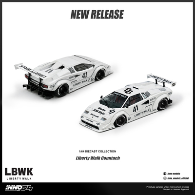 预定 INNO 1:64 兰博基尼 康塔什 LB宽体改装  合金汽车模型