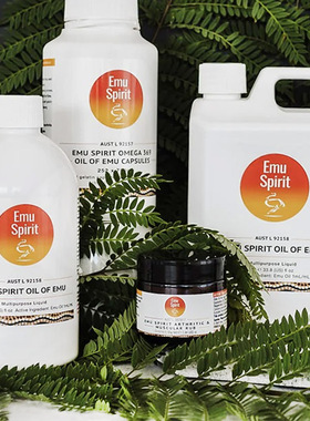 澳洲原装Emu Spirit鸸鹋油按摩膏 鸸鹋油胶囊500粒omega369