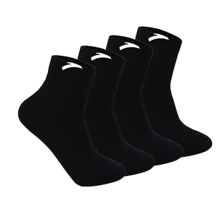 安踏男袜透气中筒袜子黑色棉袜官方旗舰店男士运动袜正品精棉短袜