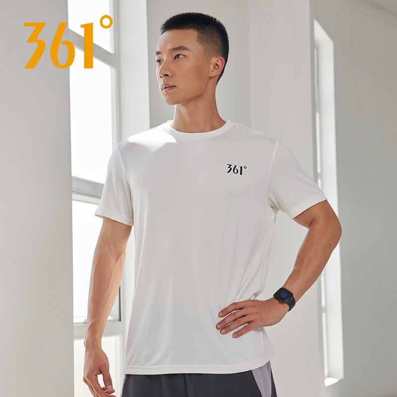 361男装短袖2022夏季新款圆领t恤361度官方旗舰透气运动休闲上衣