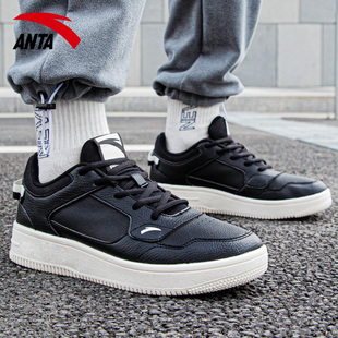 空军一号春秋季 官方旗舰店男款 正品 鞋 男 安踏男鞋 子黑色运动鞋 板鞋