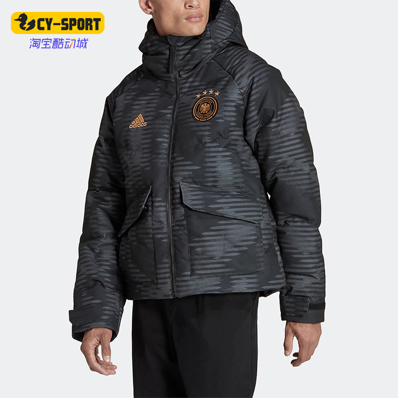 阿迪达斯正品男子足球运动羽绒服