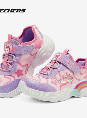 Skechers/斯凯奇正品夏季新款女小童休闲透气运动鞋317002N