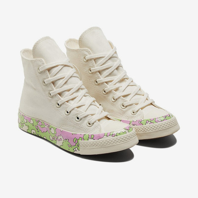 Converse匡威正品花卉印花女子时尚高帮休闲板鞋帆布鞋A01187C