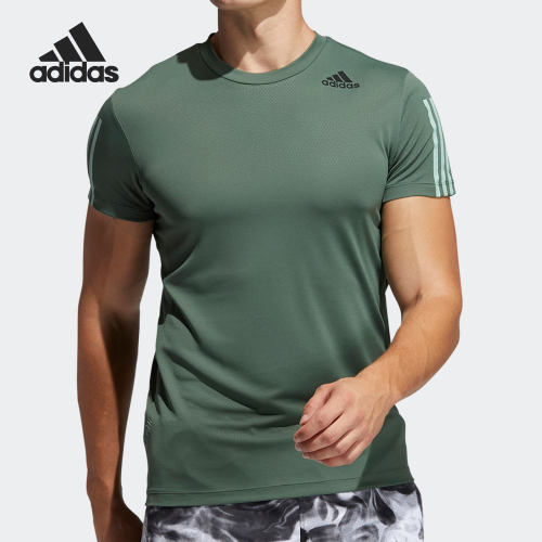 阿迪达斯男子夏季短袖圆领运动恤